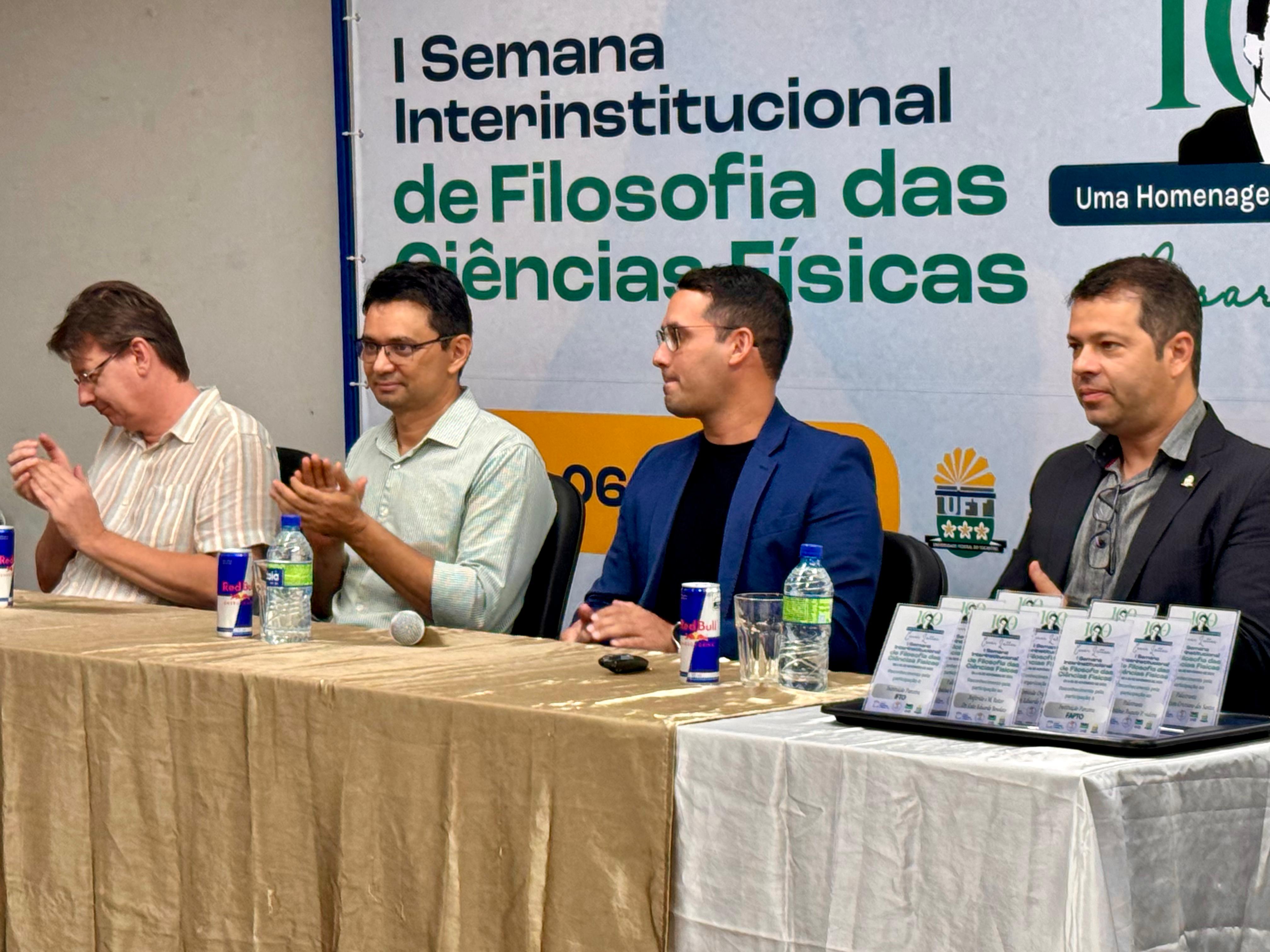 Fapto marca presença na abertura da I Semana Interinstitucional de Filosofia e Ciências Físicas realizada na UFT
